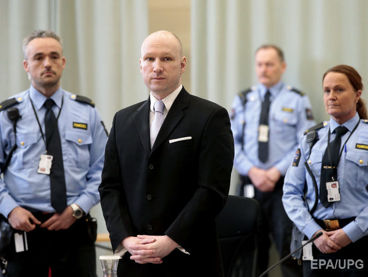 Суд Осло признал условия содержания Брейвика в тюрьме нарушением прав человека