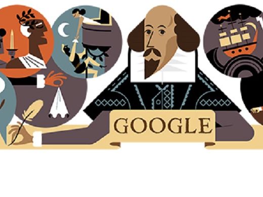 Google посвятил дудл Шекспиру