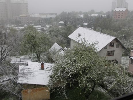 Весенний снегопад во Львове