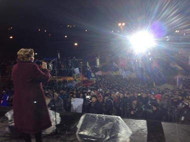 Лорета Граужинене на Евромайдане в Киеве
