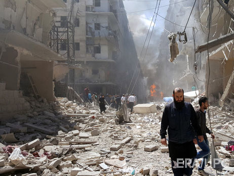 Улица Алеппо после обстрела