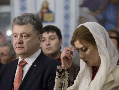В Пасхальную ночь Порошенко с супругой посетили праздничные богослужения. Фоторепортаж