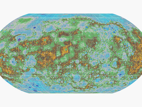 В NASA составили подробную топографическую карту Меркурия