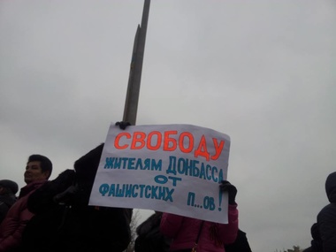 Под российскими флагами дончане митингуют против правительства