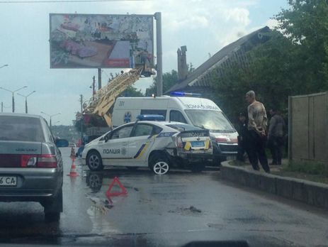 В Харькове патрульные попали в ДТП