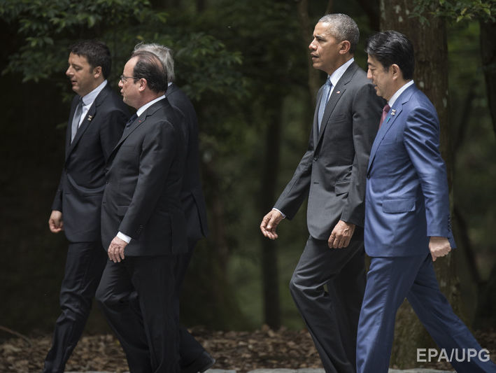 Обама призвал лидеров "Большой семерки" добиваться урегулирования конфликта на Донбассе