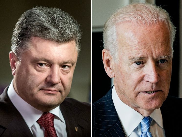 Порошенко поблагодарил Байдена за вклад США в освобождение Савченко и призвал усилить санкции в отношении России