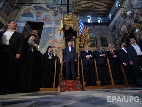 На Афоне Путина посадили в кресло византийских императоров и помолились о его здоровье. Фоторепортаж