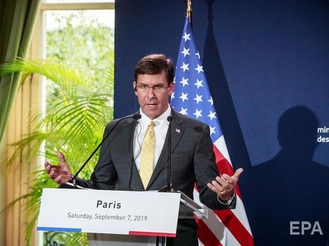 Эспер заявил, что средства для военной помощи Украине не задерживались