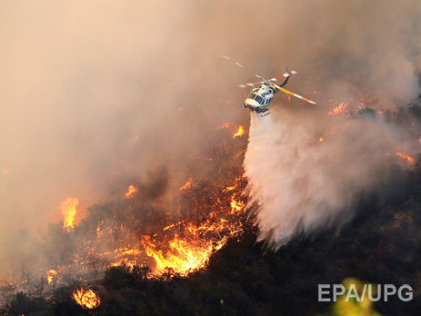 В Калифорнии бушует масштабный пожар, огонь местами достигал 15 метров