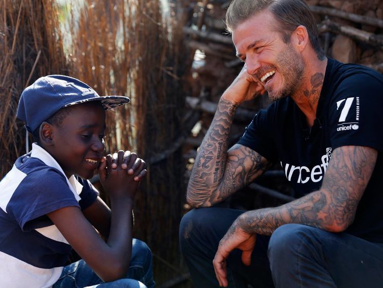 Бекхэм побывал в Свазиленде и пообщался с детьми, живущими с ВИЧ