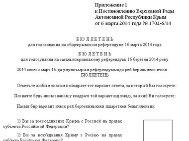 В Крыму начинают выдачу бюллетеней для референдума