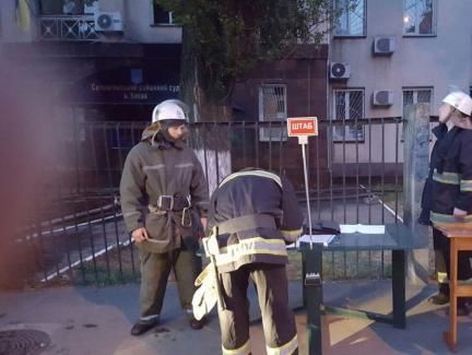 В Киеве горел Соломенский райсуд