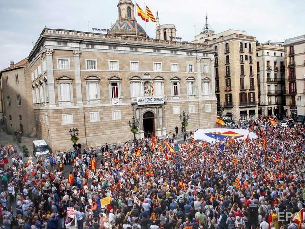 ﻿У Барселоні відбувся мітинг за єдину Іспанію