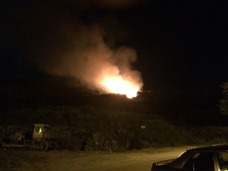 Под Львовом опять горела мусорная свалка