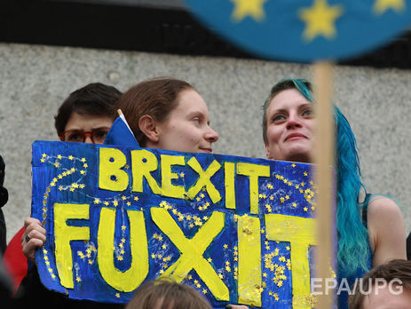 В Лондоне прошел митинг противников Brexit. Фоторепортаж