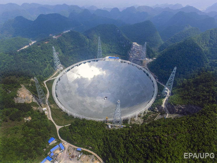 В Китае завершилось строительство крупнейшего в мире радиотелескопа