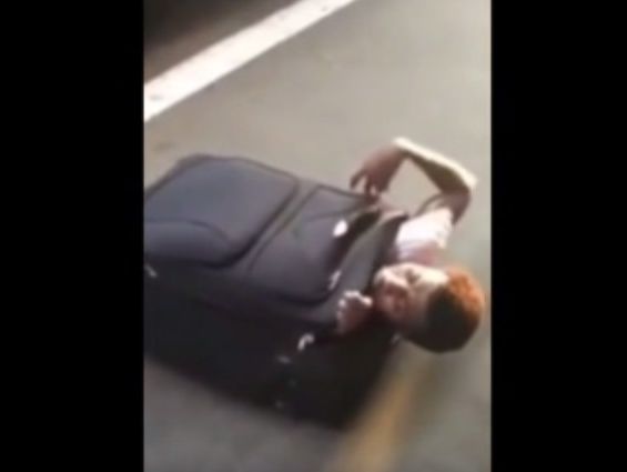 Мигрант пытался проникнуть в Швейцарию внутри чемодана. Видео