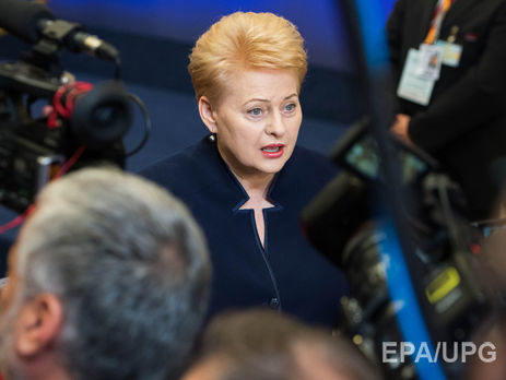 Грибаускайте демонстративно проигнорировала российских журналистов. Видео