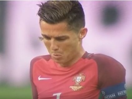 Плачущий Роналду и мотылек: трогательный момент финала Евро 2016 стал популярным интернет-мемом