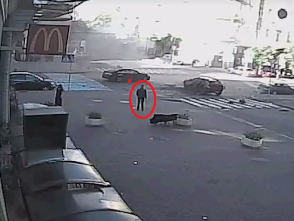 Эксперт: Мужчина с тростью на видеозаписи момента гибели Шеремета мог привести в действие взрывное устройство