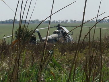 Пресс-центр АТО: В Донецкой области совершил вынужденную посадку военный вертолет ВСУ Ми-8