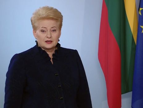 Грибаускайте поздравила Украину с 25-летием независимости на украинском языке. Видео