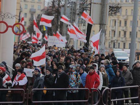 В Минске второй день подряд проходит акция против интеграции Беларуси и РФ