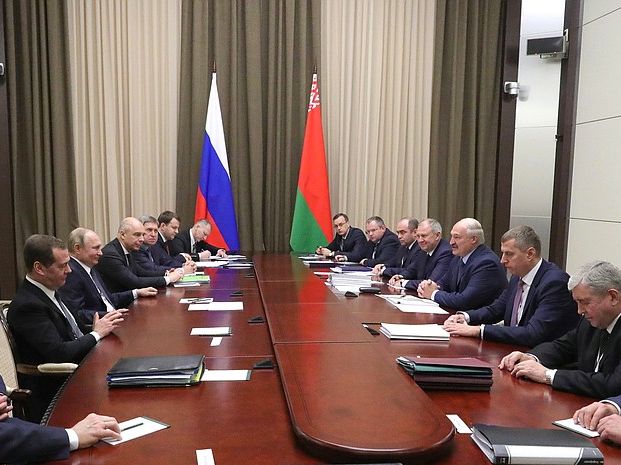 Во время встречи Путина и Лукашенко выключился свет