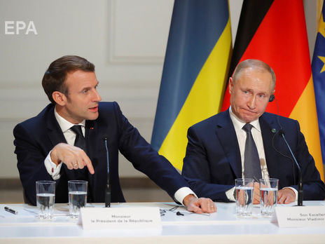 ﻿На саміті в Парижі домовилися про забезпечення умов для виборів на Донбасі протягом чотирьох місяців – Макрон