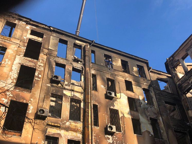 Рассматриваются три версии пожара в центре Одессы – полиция