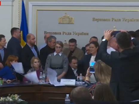 Тимошенко сбросила бумаги со стола Сольского