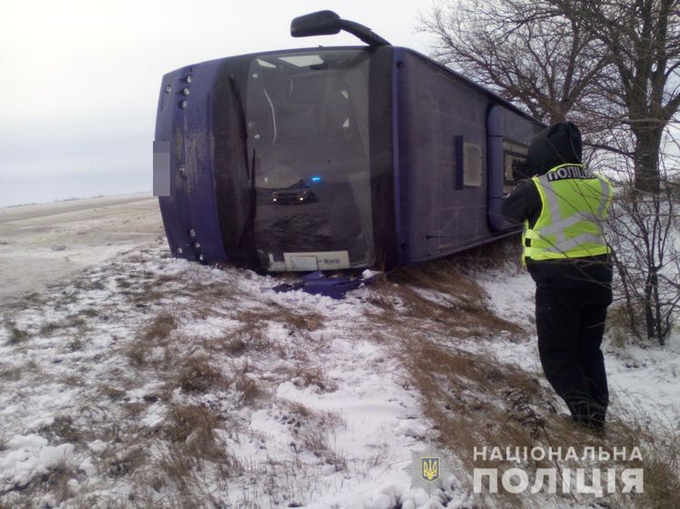 В Одесской области перевернулся рейсовый автобус
