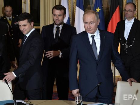 Зеленский и Путин обсудили выполнение договоренностей, достигнутых во время нормандского саммита 9 декабря 2019 в Париже