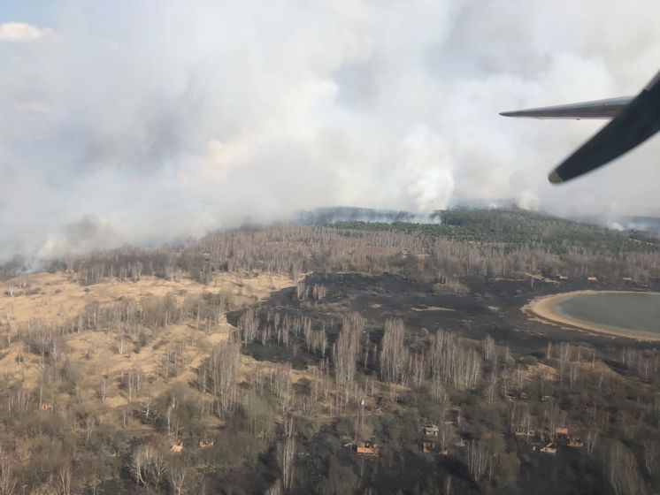 В Чернобыльской зоне загорелся лес. К тушению пожара привлекли авиацию