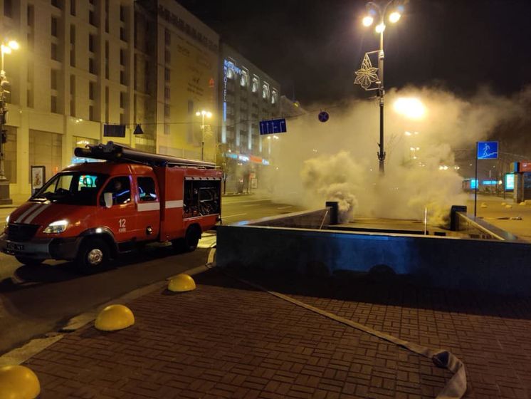 На Крещатике в Киеве произошел подземный пожар