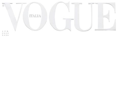 Итальянский Vogue впервые вышел с пустой обложкой