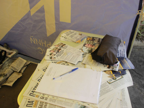 На территории стройки в Святошинском районе Киева открылась общественная приемная 