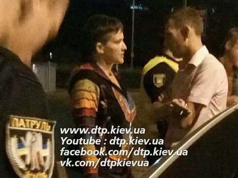 В Киеве произошло ДТП с  участием трех авто, в одном из которых находилась нардеп Савченко