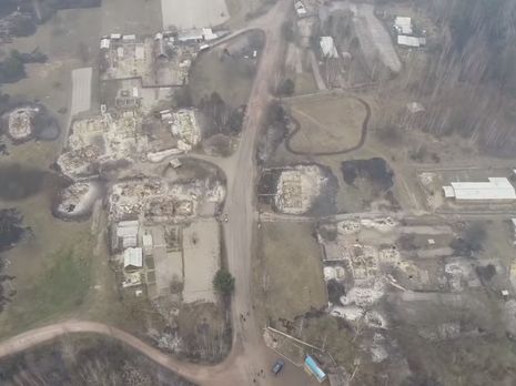 Пожар в Житомирской области. ГСЧС показала сгоревшие села в Овручском районе. Видео