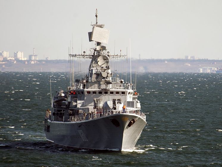 ﻿Український фрегат "Гетьман Сагайдачний" виходив у море на стрільби. Відео