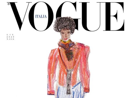 ﻿Італійський Vogue опублікував на обкладинці дитячі малюнки