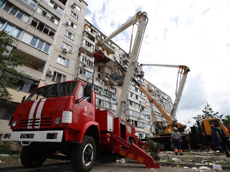 В Киеве произошел взрыв в многоэтажном доме. Фоторепортаж