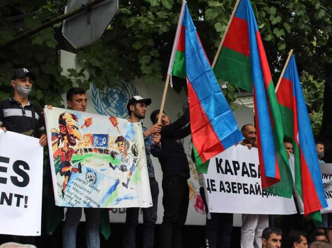 ﻿Азербайджанська діаспора України провела мітинг перед представництвом ООН