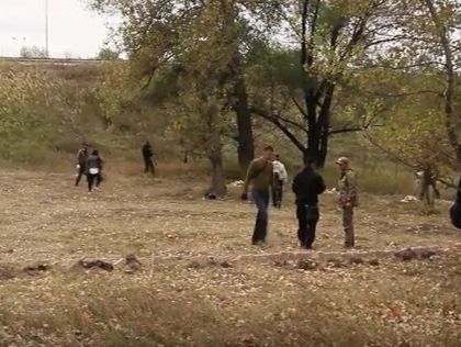 В Киеве активисты приступили к созданию гигантских солнечных часов