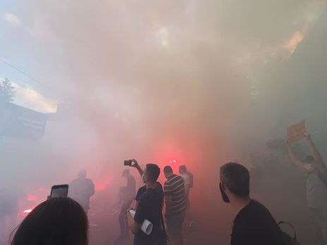 В годовщину нападения на Гандзюк активисты провели митинг возле МВД Украины. Фоторепортаж
