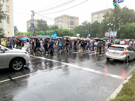 В Хабаровске четвертую неделю продолжаются протесты в поддержку арестованного экс-губернатора