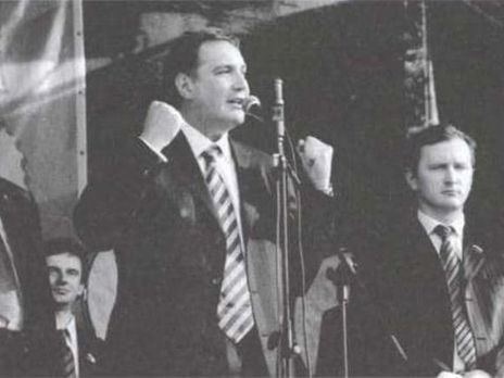 Дмитро Рогозін на мітингу партії "Родина". 2005 рік