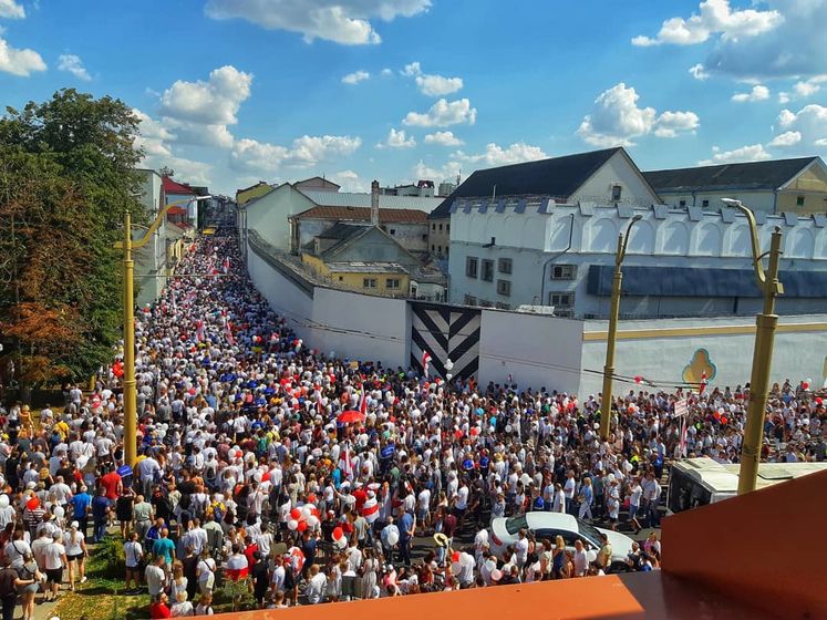 В белорусском Гродно на митинг против Лукашенко пришло 10% населения города