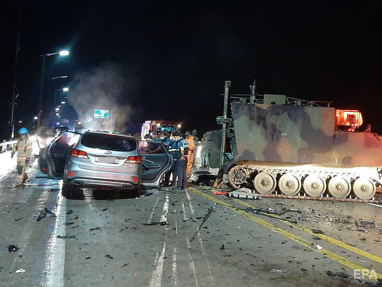 В Южной Корее американская бронемашина столкнулась с легковым автомобилем, четверо погибших